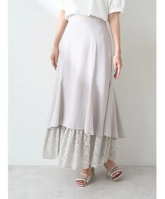 earth music&ecology レースヘムスカート