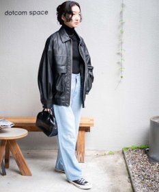 WEGO ヴィンテージライクFレザーBIGブルゾン