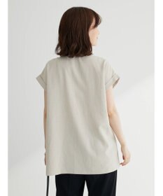 Green Parks フレンチスリーブタックブラウス