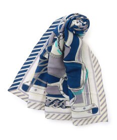 23区 manipuri ピルエットモチーフ コットンシルク ストール