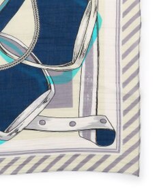 23区 manipuri ピルエットモチーフ コットンシルク ストール