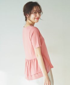 Feroux 【UVケア】バックペプラムチュニック Tシャツ