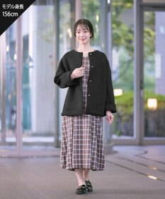 Tiaclasse ダイバー素材ノーカラージャケット