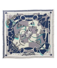 23区 manipuri ピルエットモチーフ コットンシルク ストール