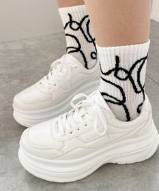 WEGO ニュアンスリブ底パイルクルーソックス