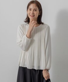 組曲 S 【WEB限定】ジョーゼットシフォンプリーツ ブラウス