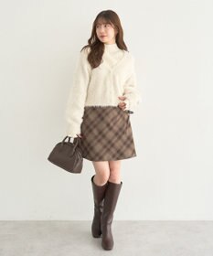 earth music&ecology ミックスカラーラメニットカーディガン