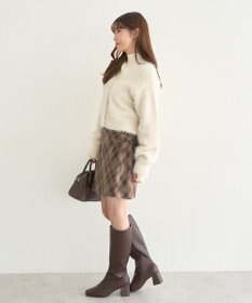 earth music&ecology ミックスカラーラメニットカーディガン