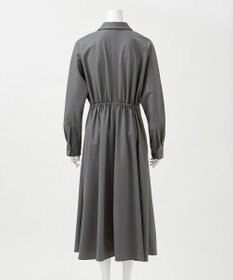 23区 L 【エステータ】ウールトロドライストレッチ カシュクールシャツ ワンピース