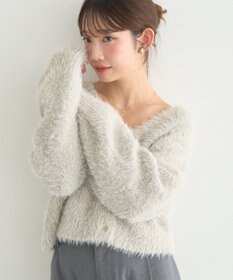 earth music&ecology ミックスカラーラメニットカーディガン