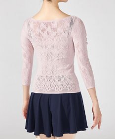 Chacott レーシーフラワーニットトップ