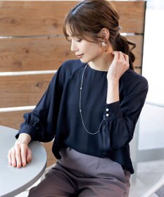 Tiaclasse 【洗える】ラグランパフスリーブブラウス