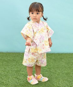 MIKI HOUSE HOT BISCUITS 【80-120cm】総柄 甚平スーツ