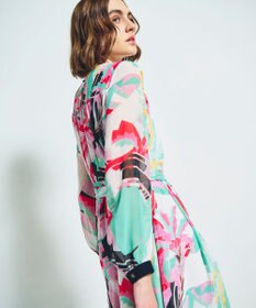 GRACE CONTINENTAL アールデコリゾートプリントワンピース