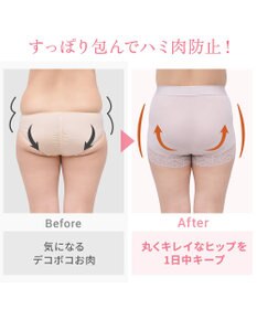 BRADELIS New York 【BRADELIS NewYork peace】すっぽりフィット綿混一分丈ショーツ25 深め 伸縮性抜群 ボーイレッグ