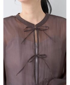 earth music&ecology シアーリボンシャツ