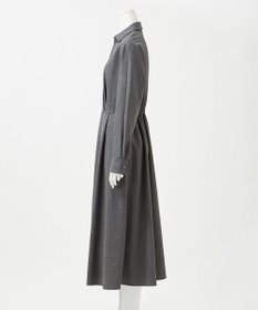 23区 L 【エステータ】ウールトロドライストレッチ カシュクールシャツ ワンピース
