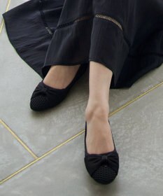 Tiaclasse 【小倉優子さん着用】リボンニットフラットパンプス