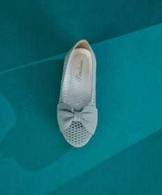 Tiaclasse 【小倉優子さん着用】リボンニットフラットパンプス