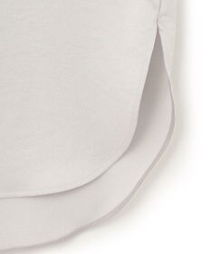 ICB 【洗える】 サテンクレープ ノーカラーブラウス