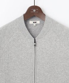 JOSEPH ABBOUD 【チクチクしない/洗える/3シーズン対応】ＳＮＯＷＹボーダー ニットブルゾン