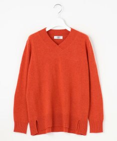 J.PRESS LADIES L 【洗える】CASHMERE BLEND Vネック プルオーバーニット