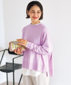 UNFILO マイビューティニット クルーネック ライラック