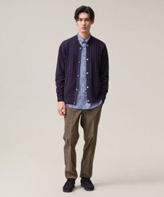 J.PRESS MEN 羽織るだけで整う大人の品格【ストレッチ / イージーケア】【FLEX YARN】ケーブルニット ブルゾンライク カーディガン