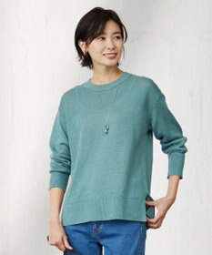 J.PRESS LADIES 【洗える・吸水速乾】 マーセライズコードリネン ニット