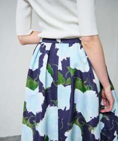 GRACE CONTINENTAL グログランボタニカルスカート