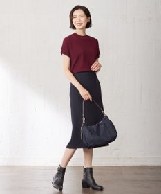 J.PRESS LADIES L 【洗える】レーヨンエリートストレッチ フレンチスリーブ ニット