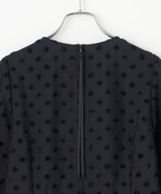 #Newans 【洗濯機可】ジャガ―ドドットペプラムブラウス