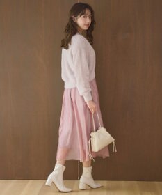 Feroux 【洗える】ニット×フレアスカート セットアップ