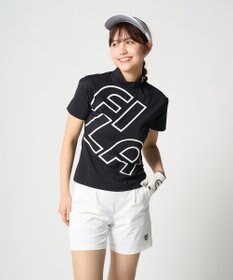 FILA GOLF／marie claire 【FILA GOLF】 バックプリントモックネックシャツ