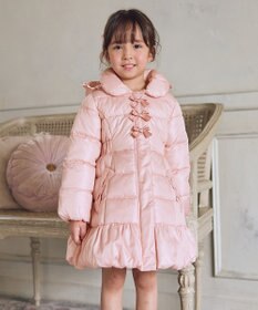 ANY KIDS 【フード取り外し/洗濯機可能】Aラインコート ピンク