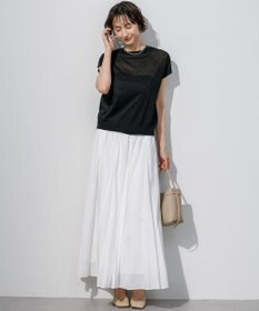 23区 L 【先行予約/WEB&一部店舗限定カラーあり】シアードット フレンチスリーブ ニット