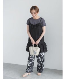 Te chichi 【接触冷感】エンボスロゴフレンチスリーブTシャツ
