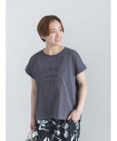 Te chichi 【接触冷感】エンボスロゴフレンチスリーブTシャツ