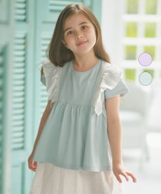 組曲 KIDS 【110-140cm】ラッフルレースフリル Tシャツ