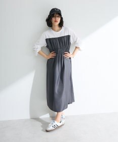 Green Parks シャーリングドッキングワンピース