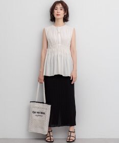 組曲 【先行予約】シアーリンクルクロス ティアードブラウス