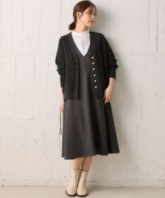 組曲 【洗える・軽量】スポンディッシュニット カーディガン