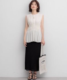 組曲 【先行予約】シアーリンクルクロス ティアードブラウス