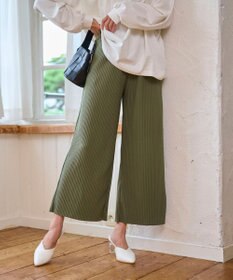 WEGO 【WEB限定/2025年秋冬新作/裾カットOK！自分サイズに調整可能/ウエストゴム/しわになりにくい/】カットプリーツパンツ