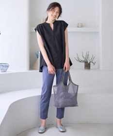 ANY ギャザーショートスリーブブラウス