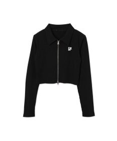 WEGO ワンポイントデザインWZIPトップス