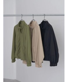 earth music&ecology スタンドフリルミリタリーブルゾン