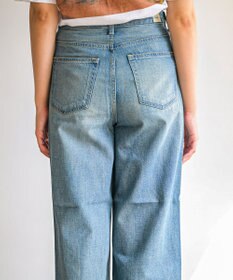 caqu スッキリ足長効果 ハイライズバギーシルエットデニム