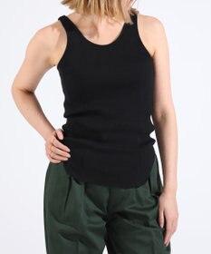 LENO BACK TO FRONT TANK TOP　前後着用可能テレコタンクトップカットソー
