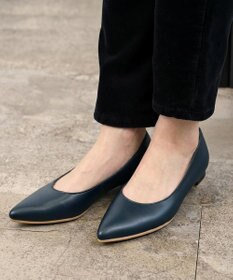 Pointer 【2cmヒール】日本製 本革美脚ローヒールパンプス
